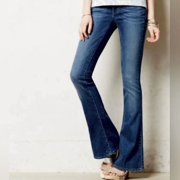 Paige Lou Lou Flare Jean Dark Wash 31x35 Long - Picture 1 of 10